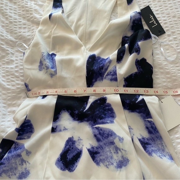 NWT Lulus “Seeing Chic” fit and flare dress blue white and purple size Medium - Picture 7 of 16